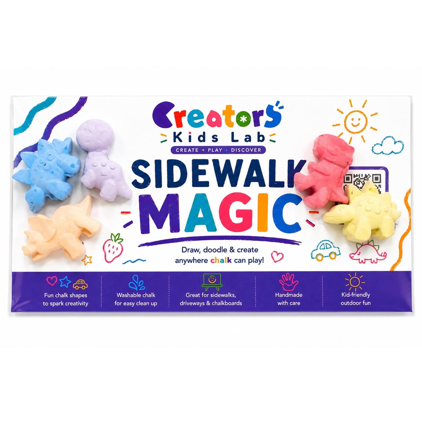 Dinosaur Sidewalk Chalk Shapes handmade set