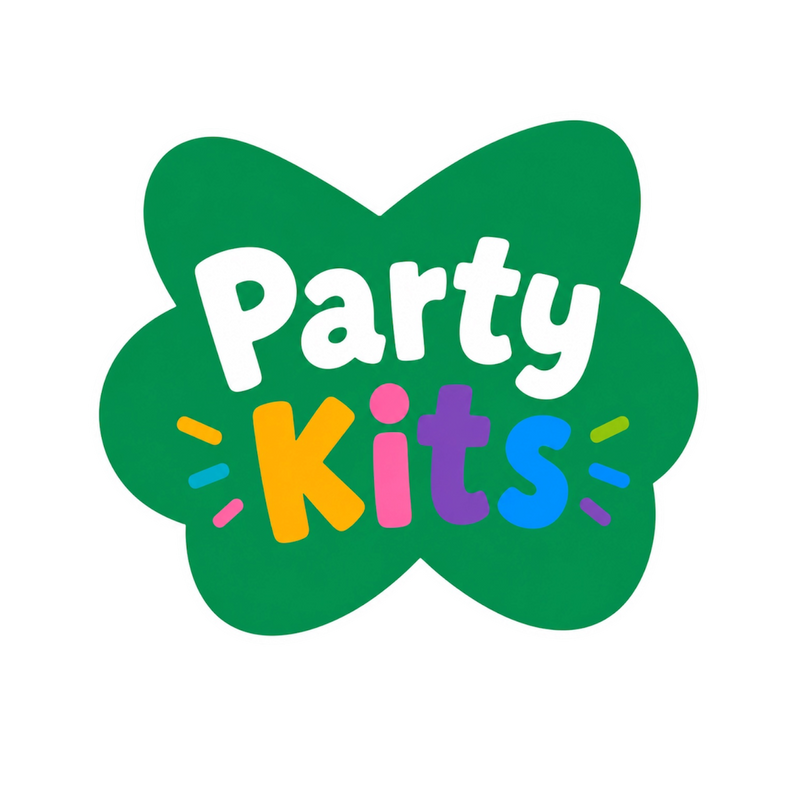 Personalized party activity kit with coloring sheet and markers
