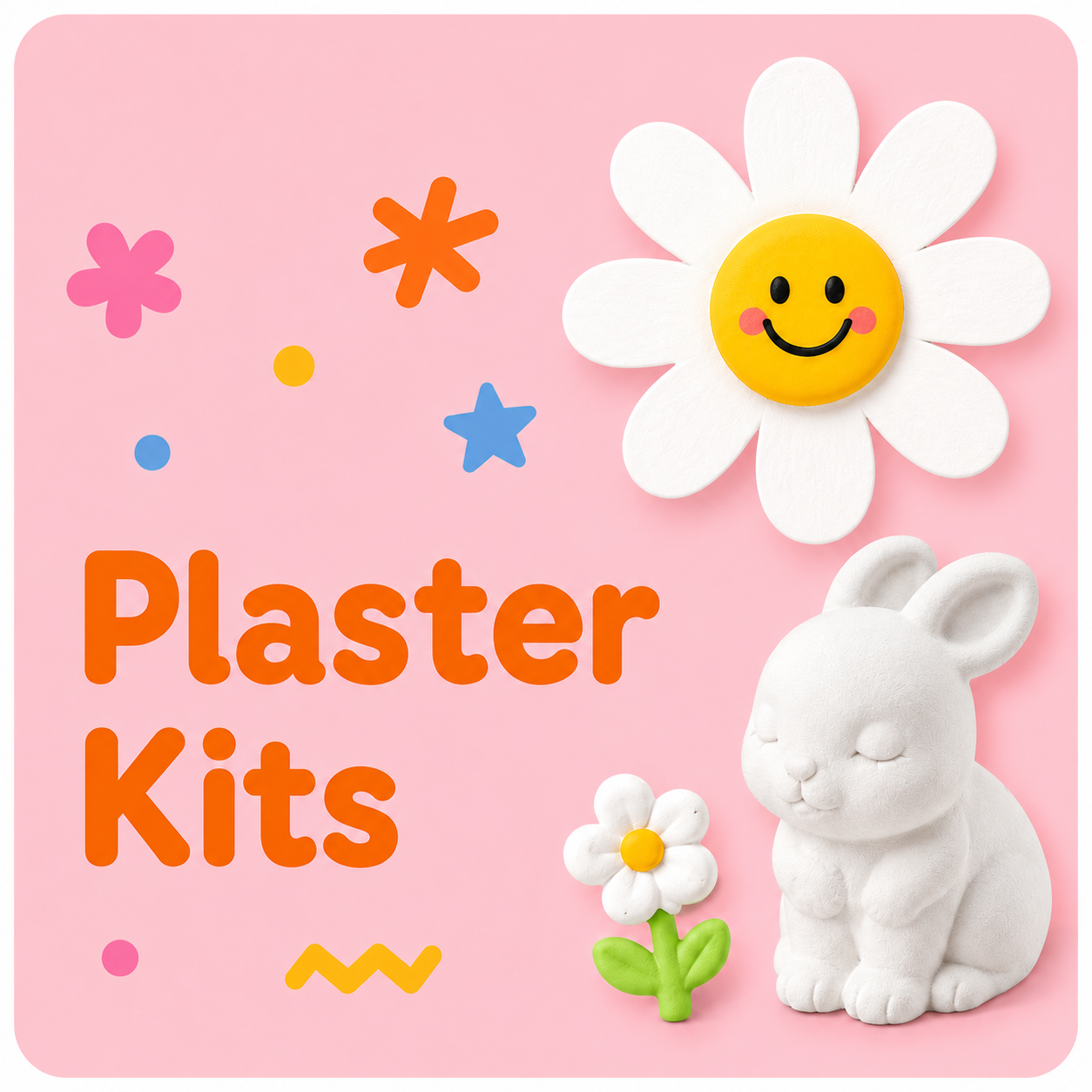 Handmade Plaster Painting Figures