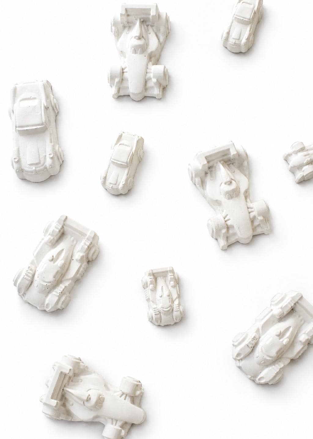 Cars plaster painting kit contents with paints and brush