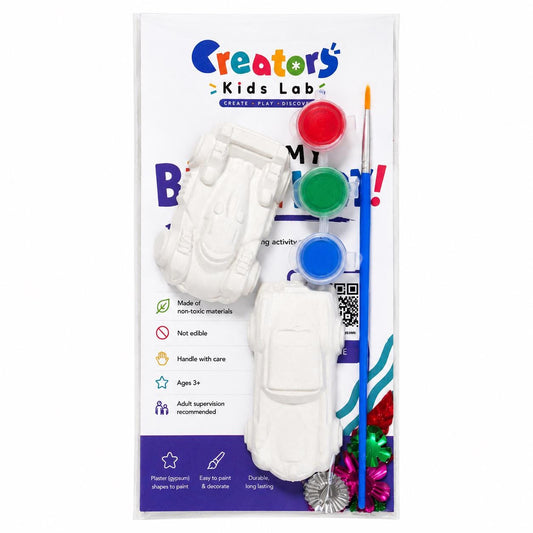 Cars Plaster Painting Set with race car and sports car figures