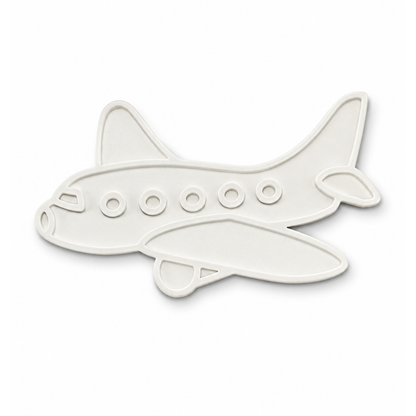Airplane shape with raised outlines for creative painting