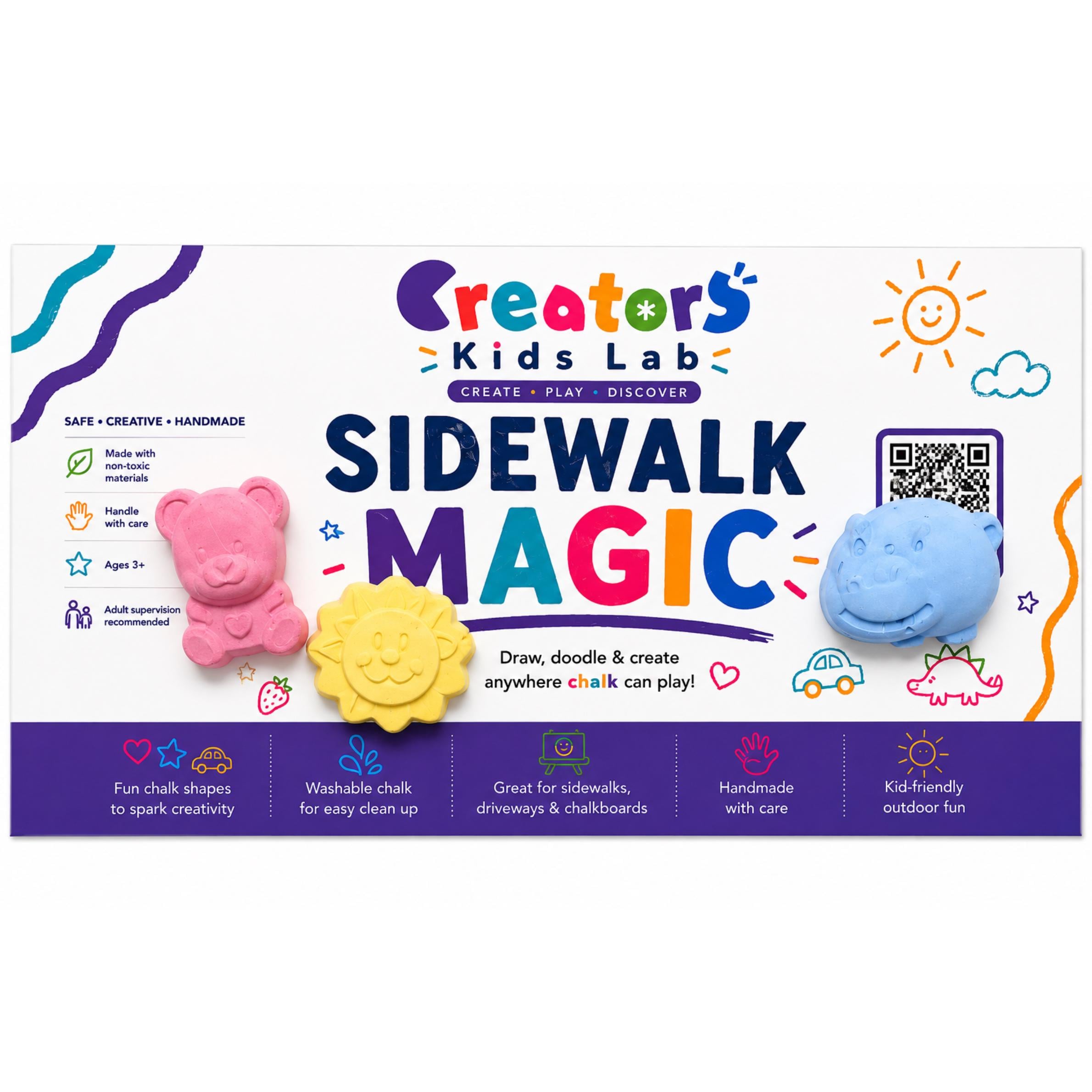 Safari Animal Chalk Collection | Creative Outdoor Art Experience for Kids.