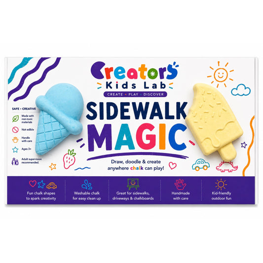 Ice Cream Popsicle sidewalk chalk set, two handmade pieces