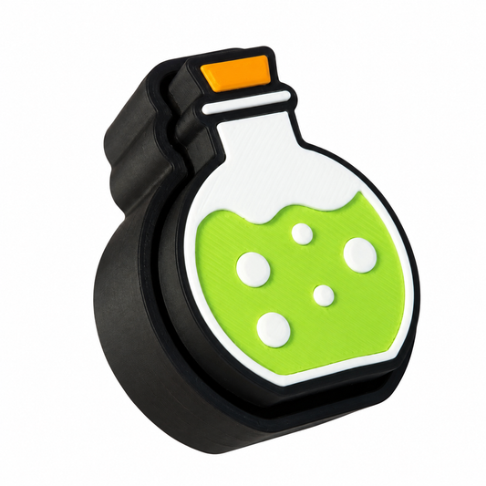 Potion Pop Fidget Clicker with green potion design on white