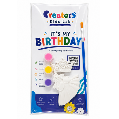 Princess Plaster Painting Set with crown and dress figures