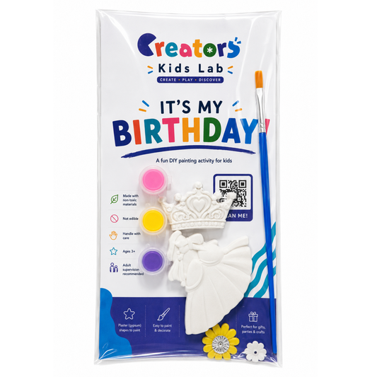 Princess Plaster Painting Set with crown and dress figures