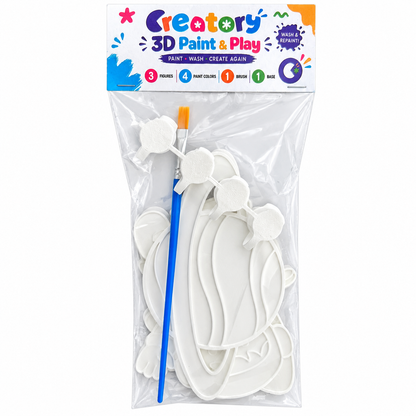 Packaged Space Explorer 3D Paint and Play kit with space-themed shapes