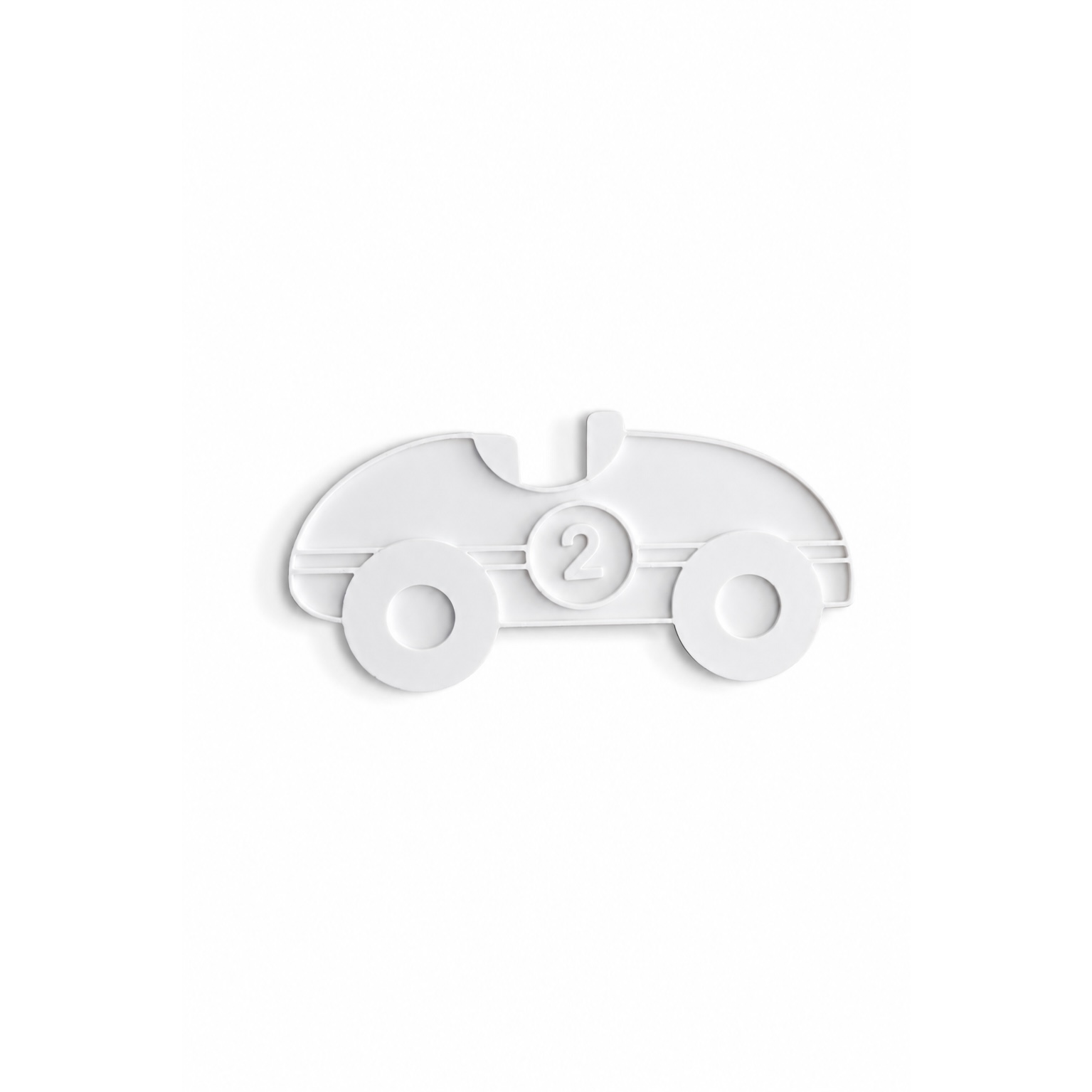 Unpainted 3D race car figure