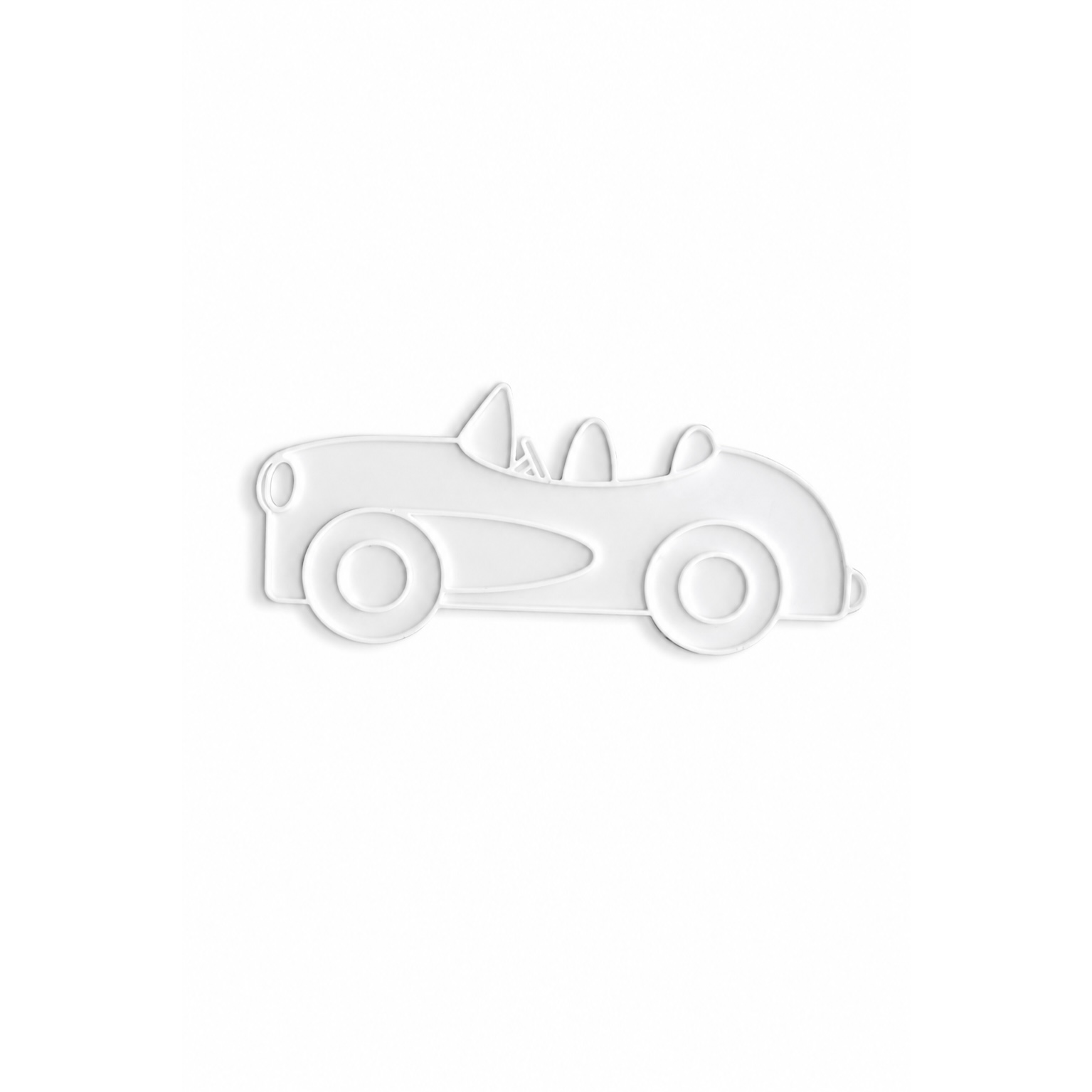 Unpainted 3D convertible car figure