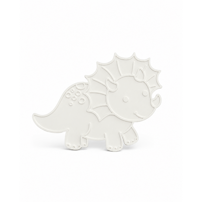 Unpainted 3D triceratops dinosaur figure