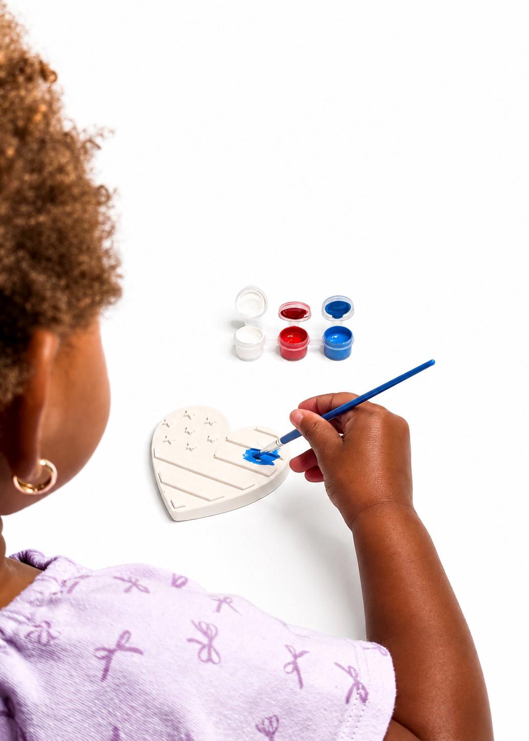 4th of July Paint Plaster Kit / Patriotic Flag Craft