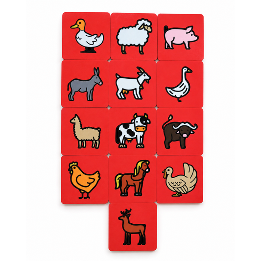 Farm Discovery 3D Puzzle - 13 piece tile grid