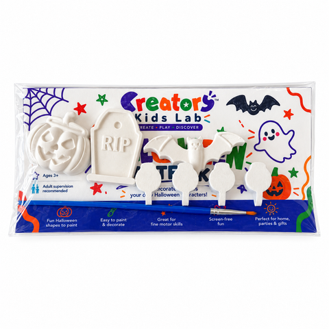 Pumpkin, Bat & Tombstone Plaster Painting Kit