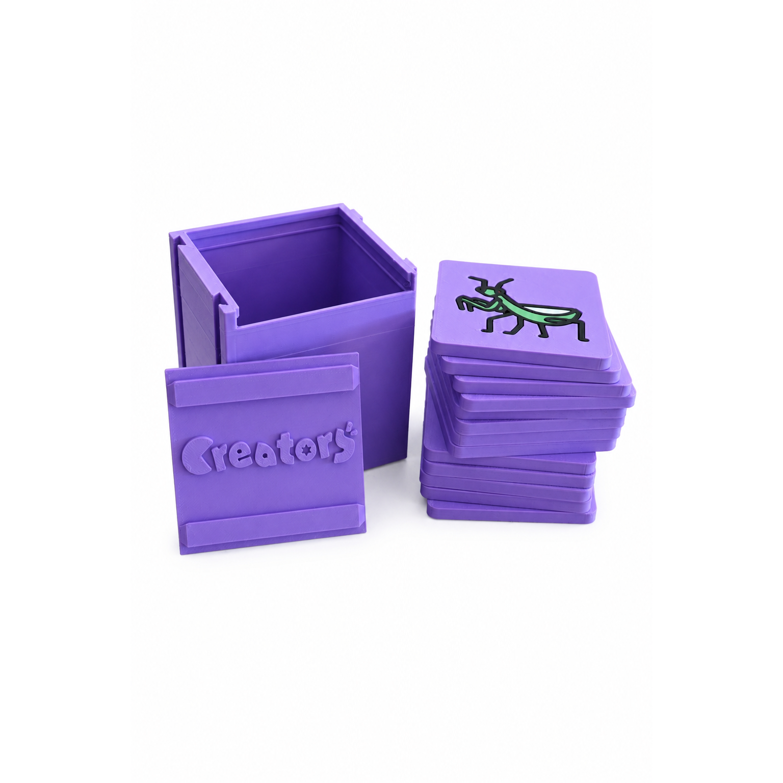 Insect Discovery 3D Puzzle tiles stacked next to case