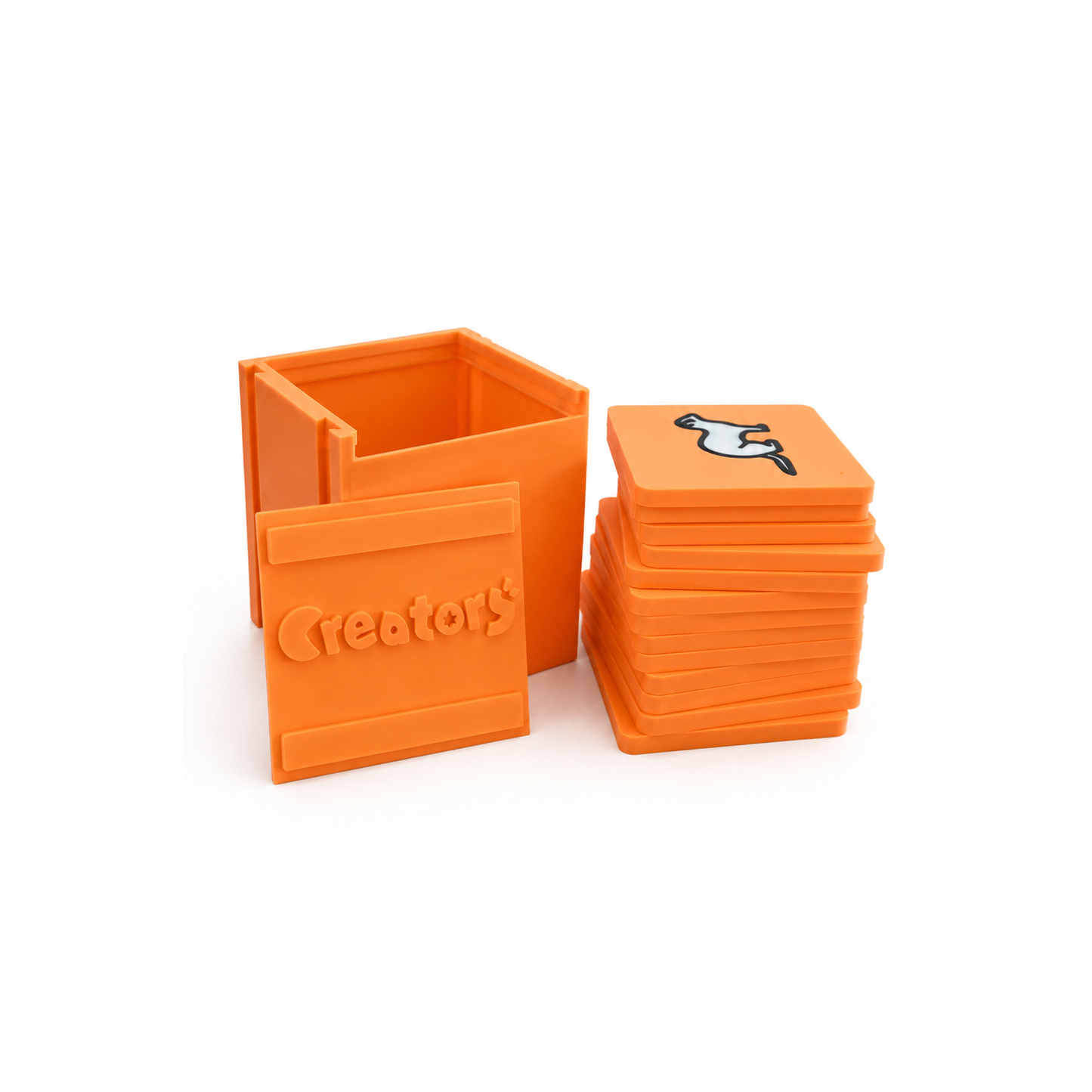 Pet Discovery 3D Puzzle tiles stacked next to case