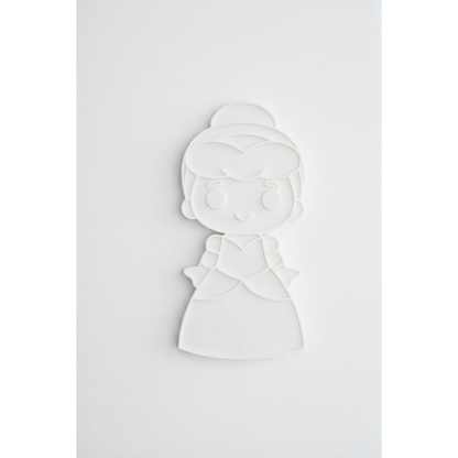 Unpainted 3D princess figure