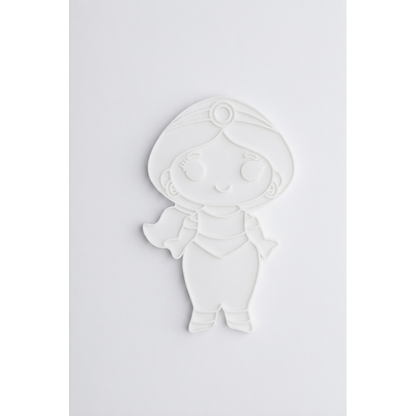 Unpainted 3D princess figure