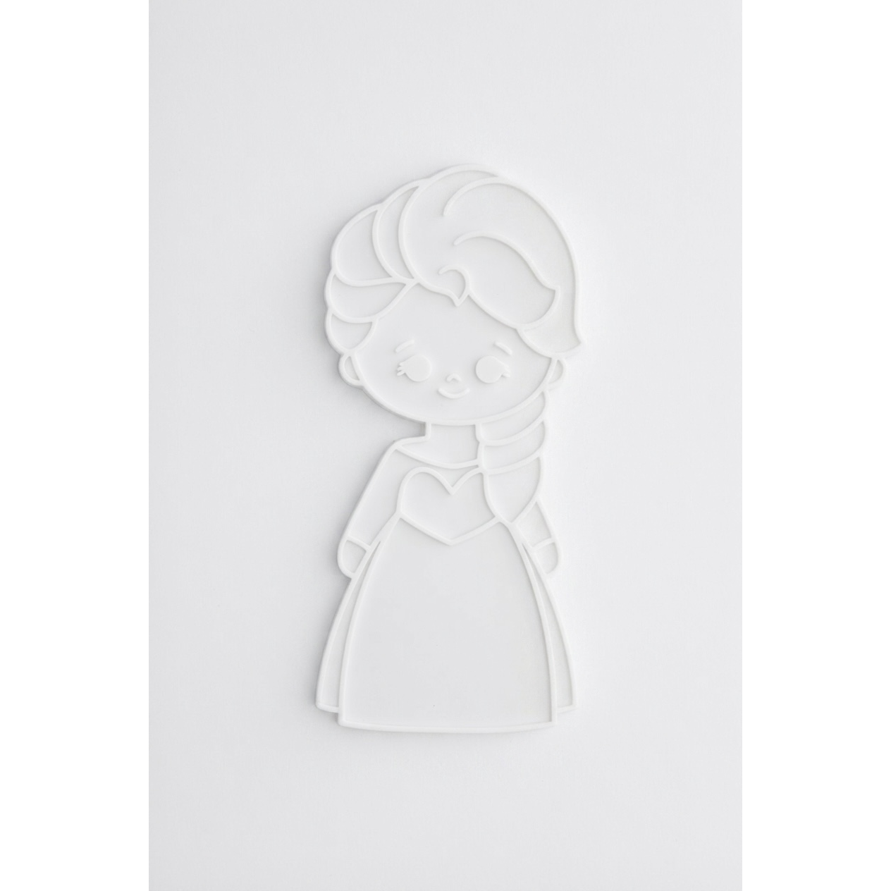Unpainted 3D princess figure