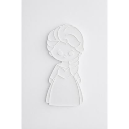 Unpainted 3D princess figure