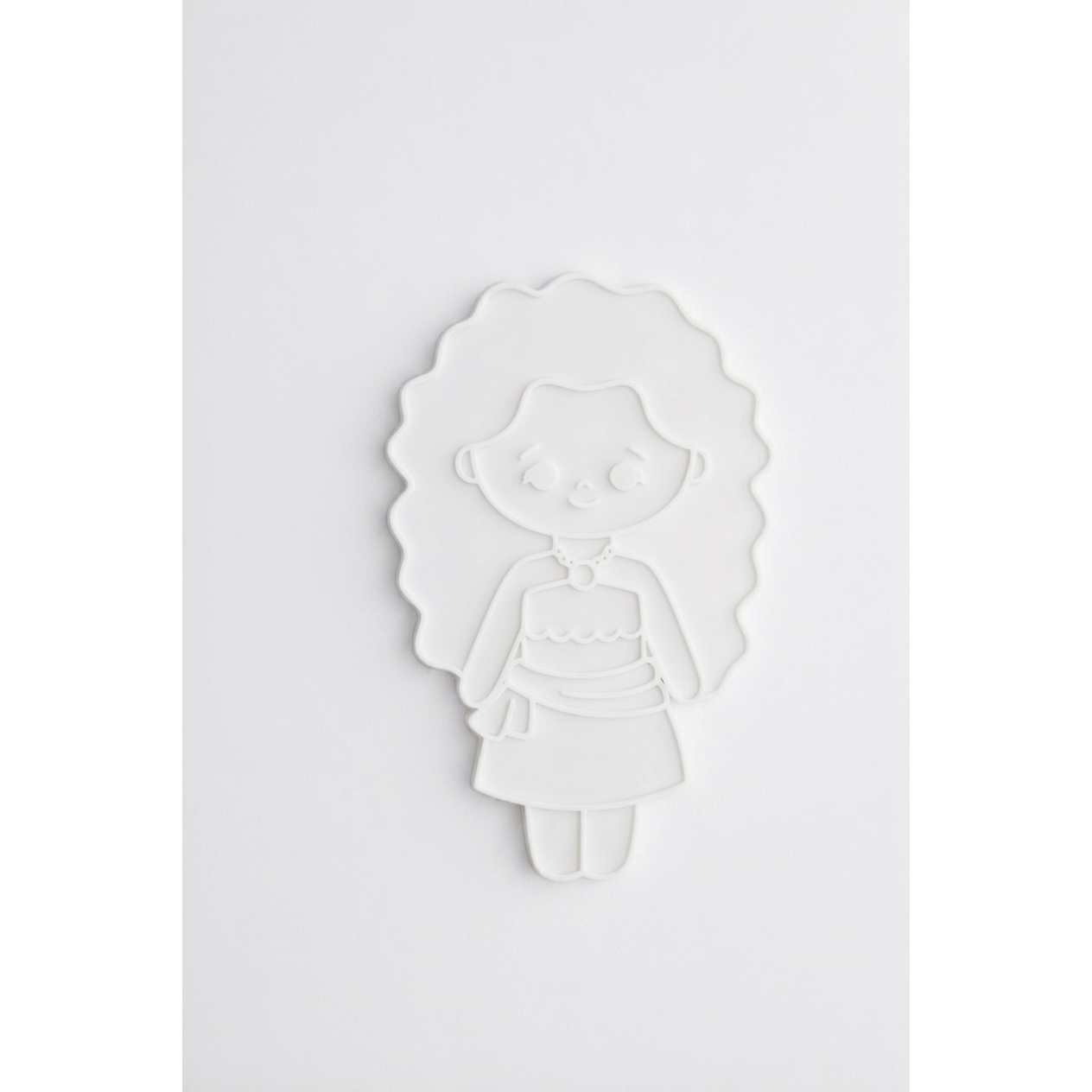 Unpainted 3D princess figure