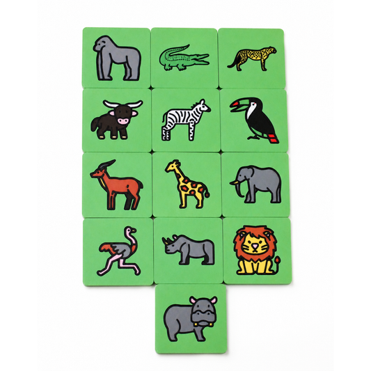 Safari Discovery 3D Puzzle - 13 piece tile grid