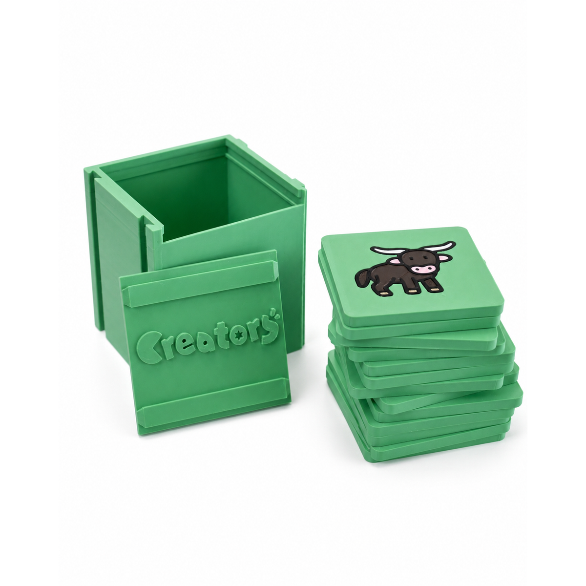 Safari Discovery 3D Puzzle tiles stacked next to case